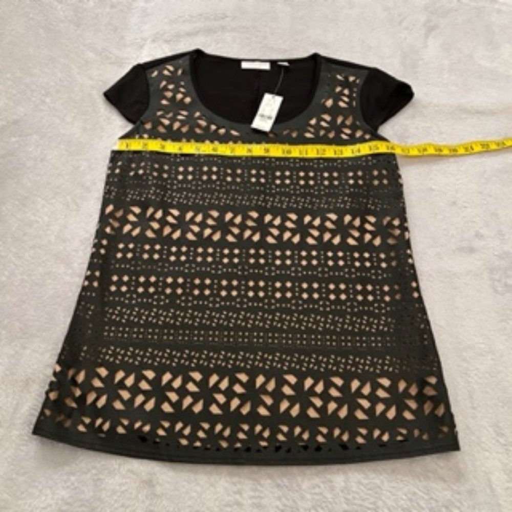 New York & Company Stretch Women's Top Shirt XS Black - Picture 4 of 15